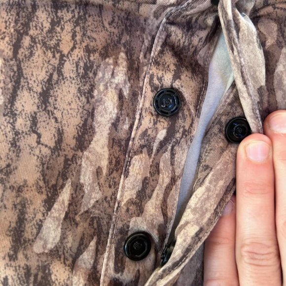 Habit 1/4 Button Snap Hoodie Pullover Camo Sweatshirt Hunting Scent Factor SZ XL - Picture 5 of 8